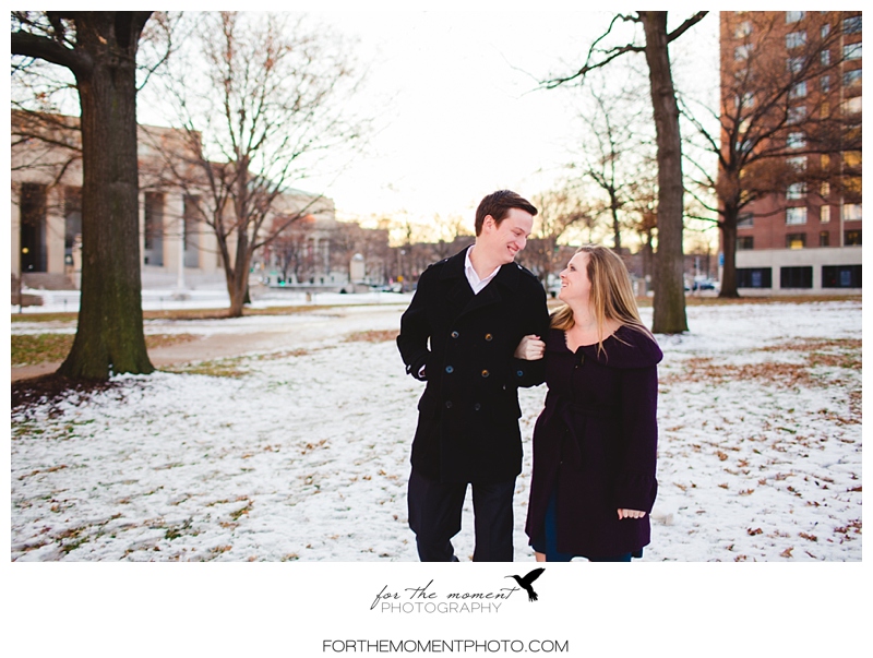 Winter Downtown St Louis Missouri Engagement Photos | For The Moment Photography
