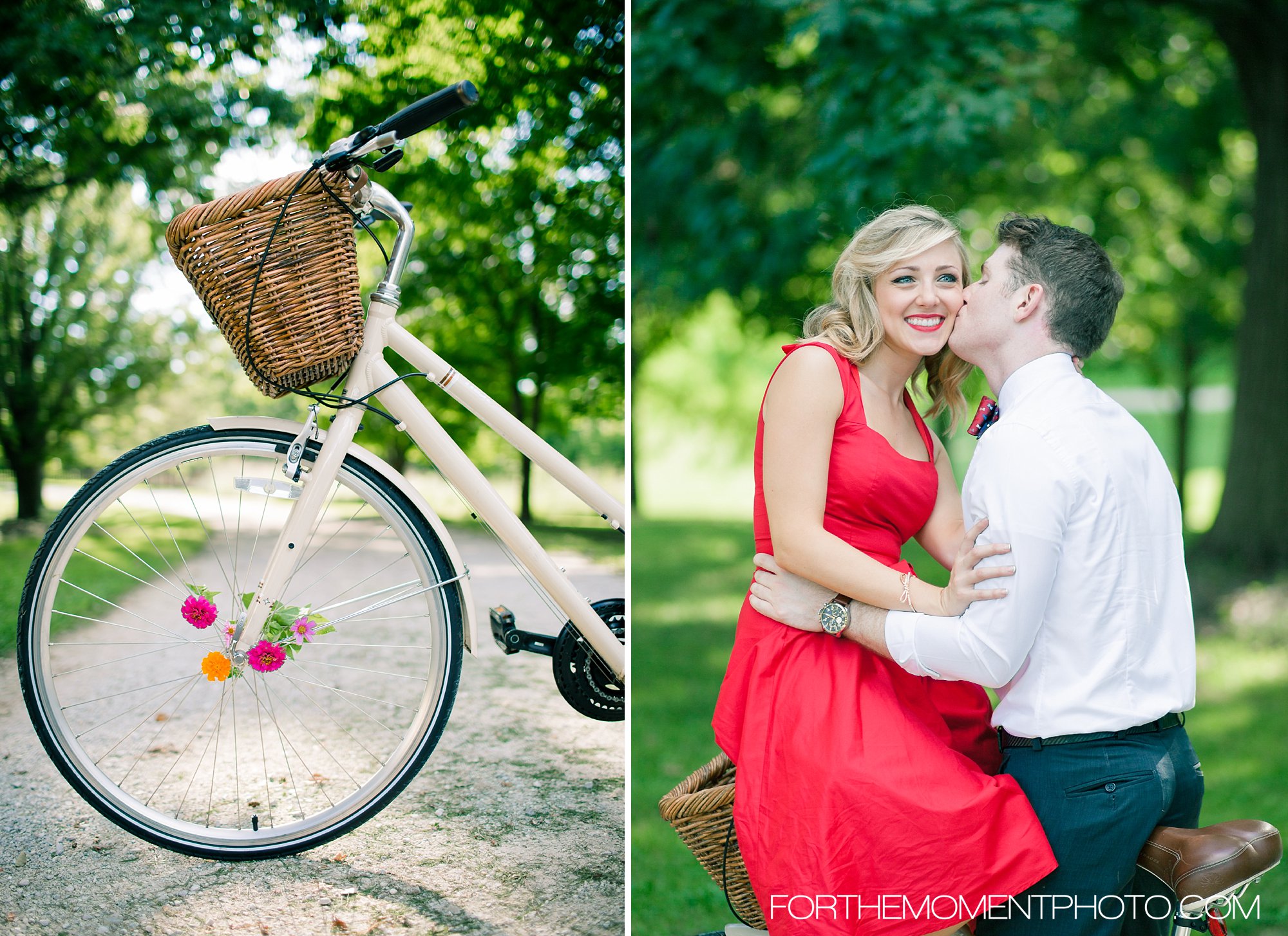 Faust Park St Louis Whimsical Bicycle Engagement Photos