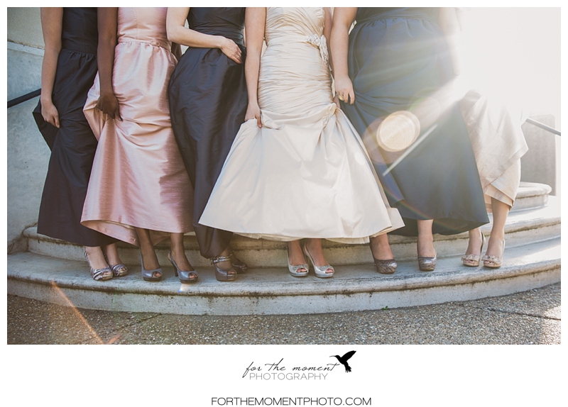 St Louis Mismatched Pink & Navy Bridesmaids Inspiration | For The Moment Photography