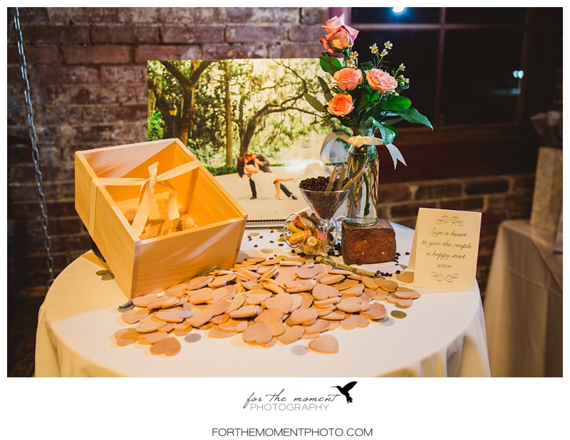 Wooden Heart and Box Unique Guest Book at Moulin Events Wedding Venue