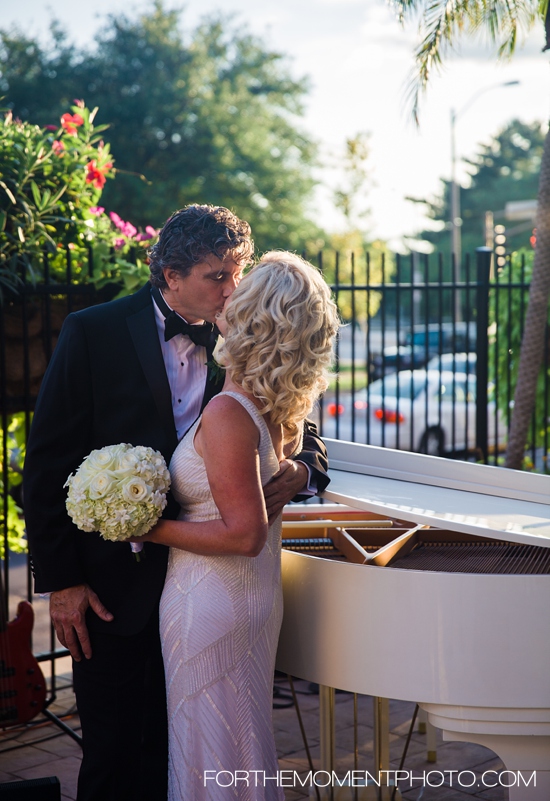Bride and Groom with Baby Grand Piano