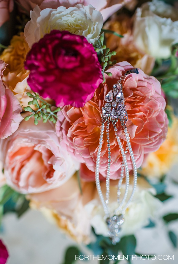 Classic pearl and diamond bridal jewelry