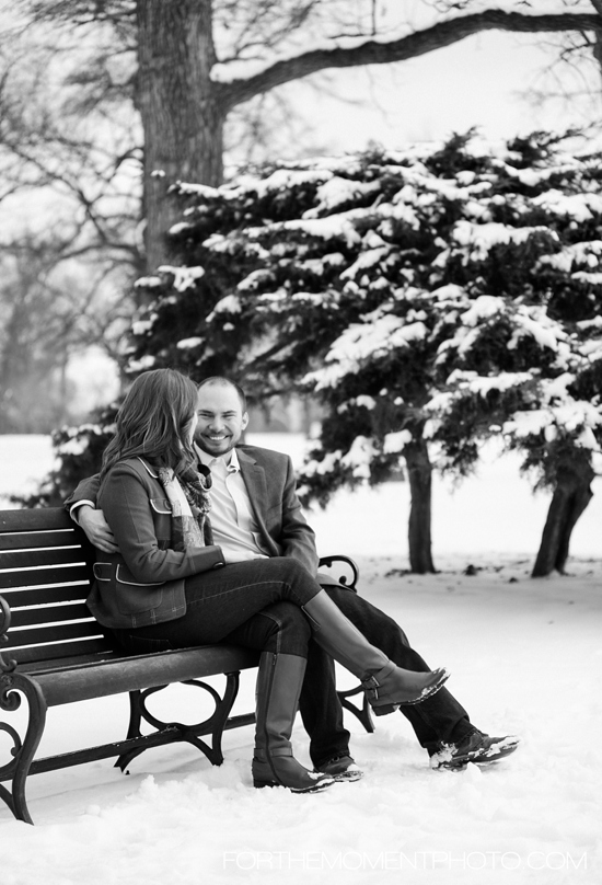 Tower Grove Snowy Engagement Photos