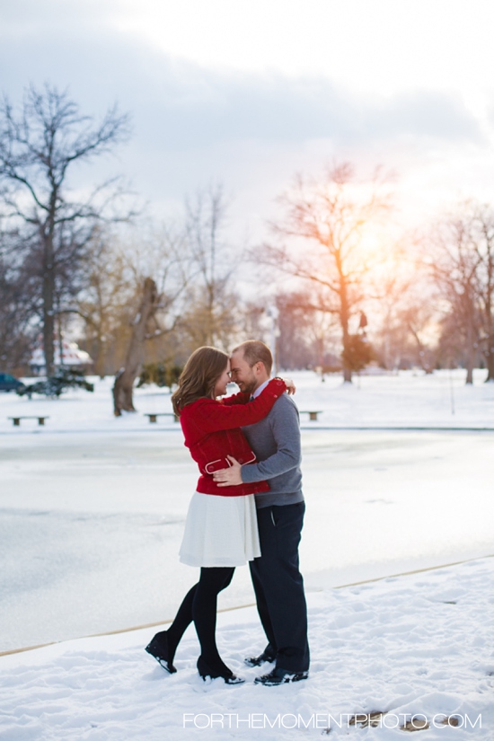 Tower Grove Snowy Engagement Photos