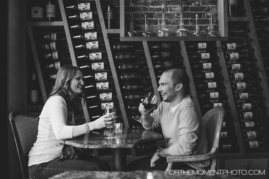 Sasha's On Shaw Wine Bar Engagement by For The Moment Photography